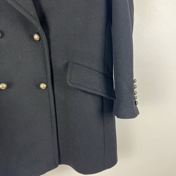 Nili Lotan X Target Wool Blend Double Breasted Pea Coat Black Women XL Academia - Picture 4 of 10